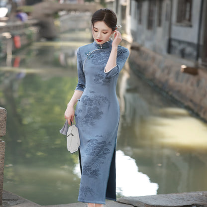 Long Slim Fit Syage Show Cheongsam