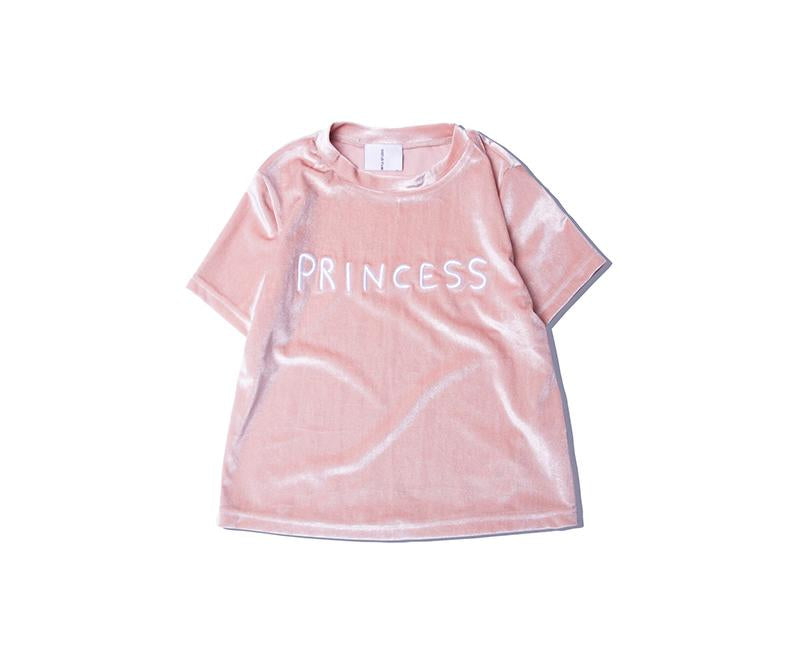 CAMISETA TERCIOPELO BORDADO PRINCESA 