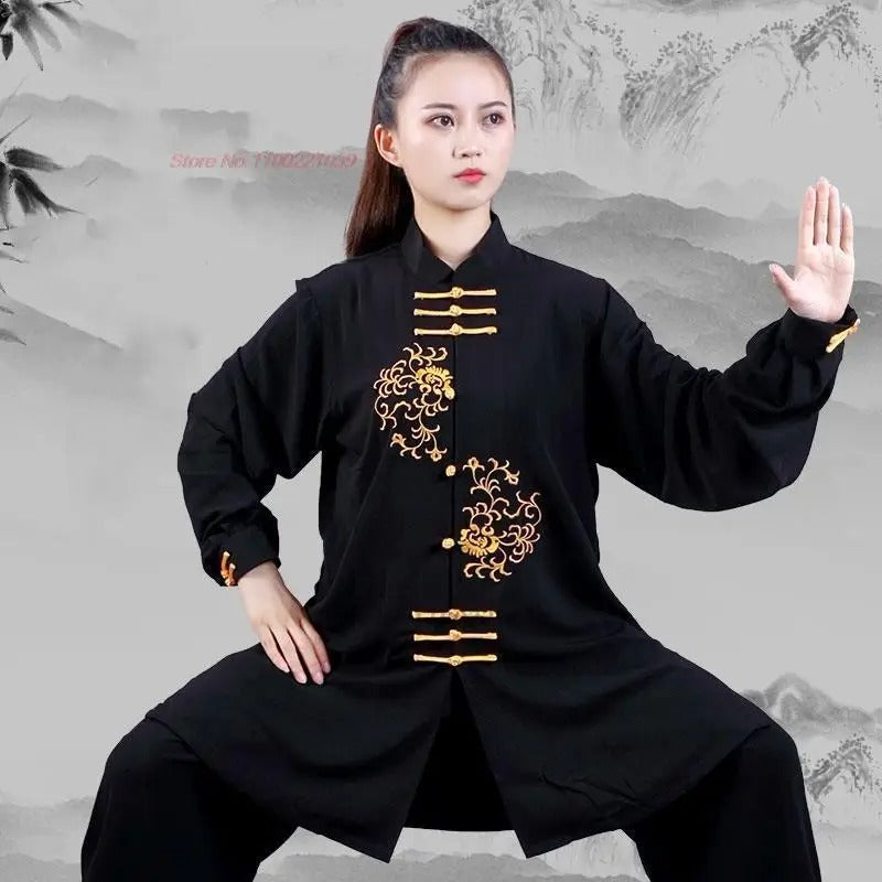 Performance Wear Embroidery Martial Arts Practice Performance Tai Ji Suit