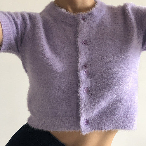 Mohair knit top