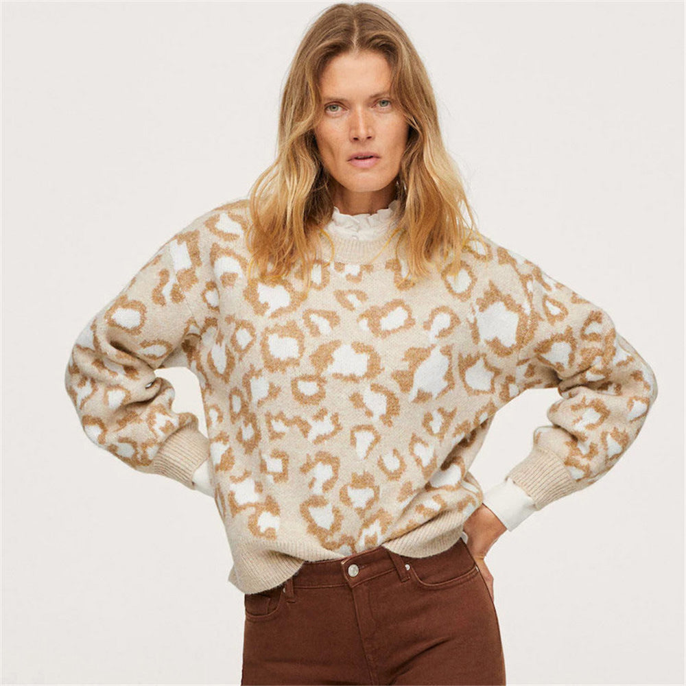 Ebay Wish European And American Winter Leopard Sweater