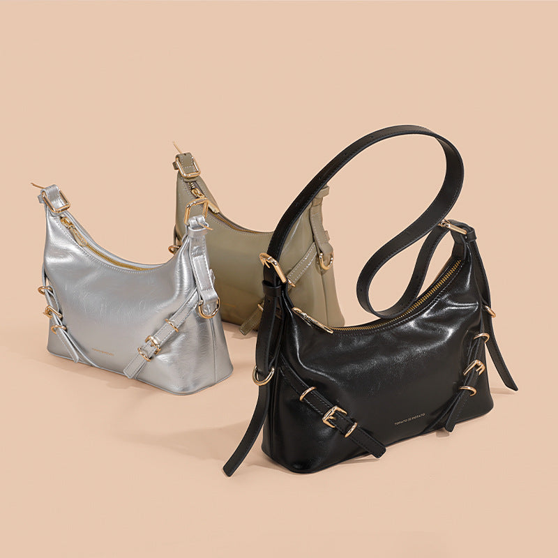 Bolso cruzado para mujer, estilo primaveral, combinable con todo, avanzado, exquisito