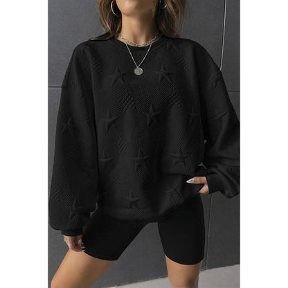 Pull ample décontracté à col rond pour femme