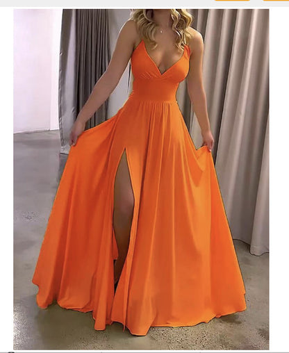 Vestido de orillo fibroso con abertura entallada y tirantes de encaje a la moda de verano para mujer