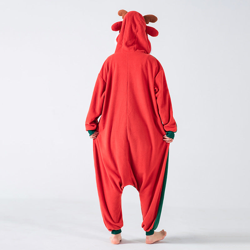 Pyjama une pièce en polaire pour animaux de Noël, mignon