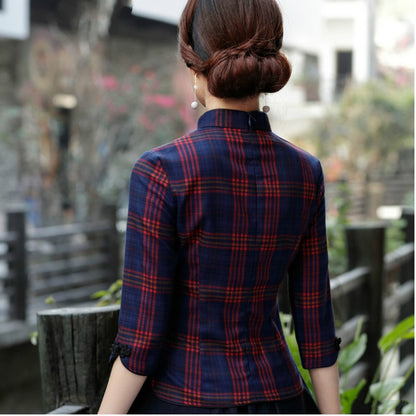 The Republic of China Style Improved Lattice Retro Tang Suit