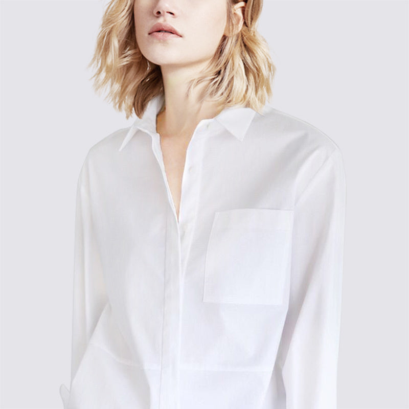 Slim Professional Loose White Shirt Women