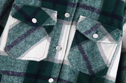 Plaid shirt coat