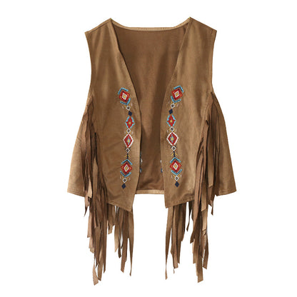 Ethnic Style Waistcoat Female Embroidery With Skirt