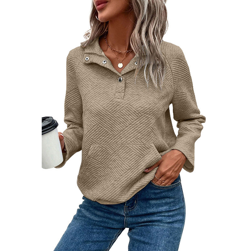 All-matching V-neck Long Sleeve Top Women