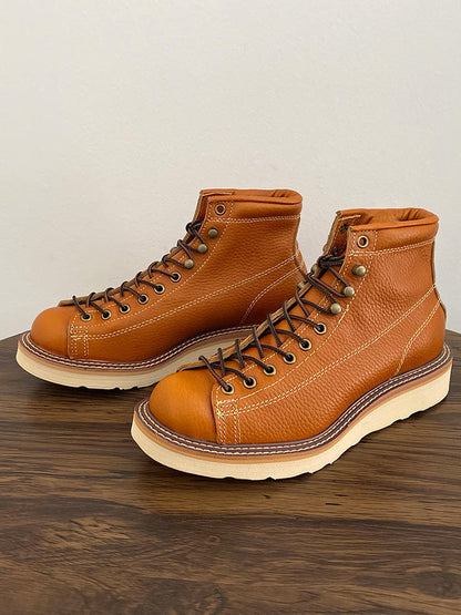 Bota de trabajo para montar a caballo de estilo retro americano