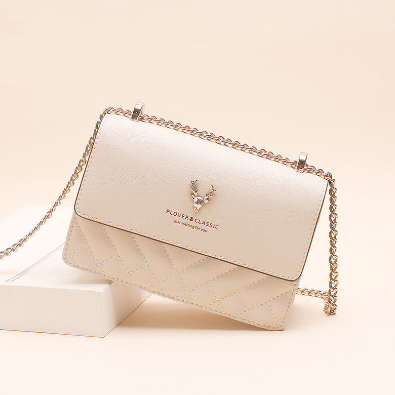 One-shoulder Messenger Diamond Chain Square Bag