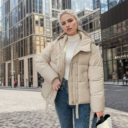 Veste chaude à capuche en coton de style étranger