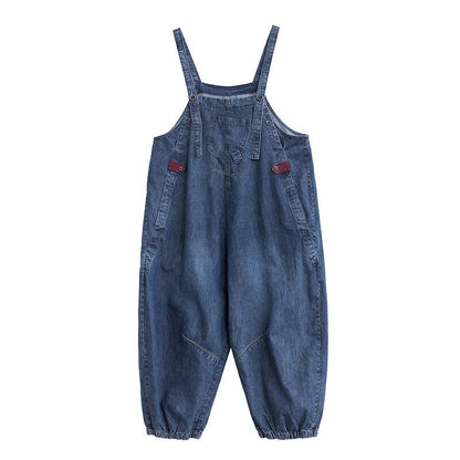 New Plus Size Women's Loose And Slim Denim Overalls