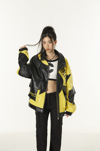 Autumn New American Stitching Letter Jacket