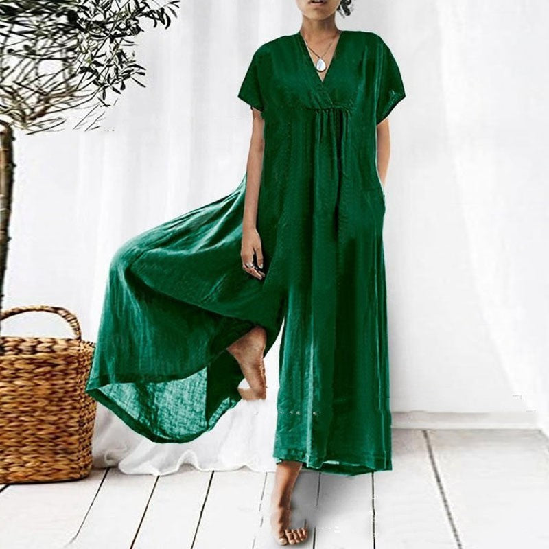 Long Short Sleeved Jumpsuit For Women