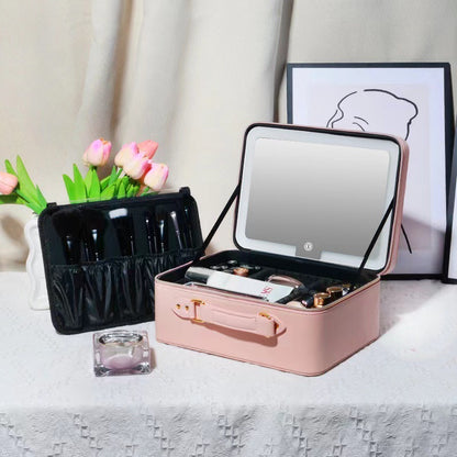 Large Capacity High-end Three Color Illuminated Makeup Box