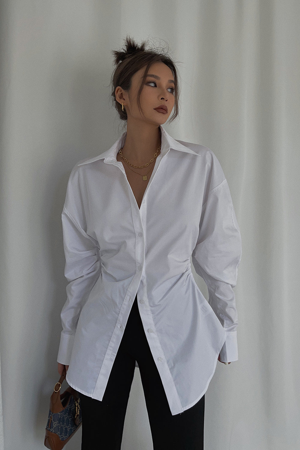 Chemise taille en coton personnalisée haut de gamme faite maison