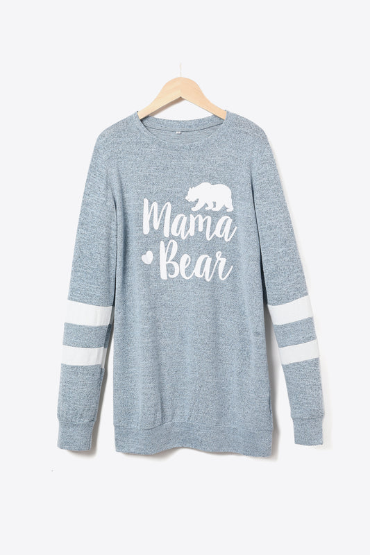 Bear Graphic Raglan Sleeve Top