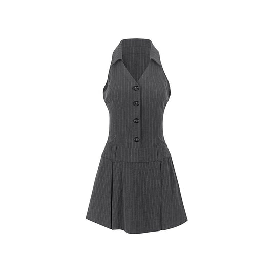 Women's Preppy Style Pleated Business Suit And Dress