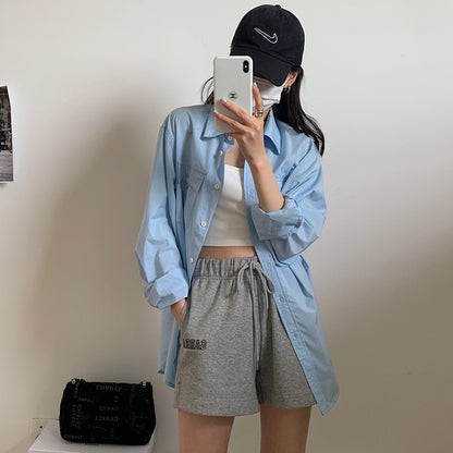 Korean Style Loose Casual Layered Long Sleeve Shirt