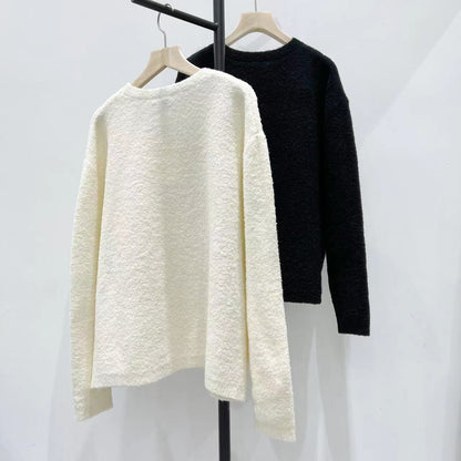 Idle Style Profile Round Neck Sweater Autumn And Winter Women