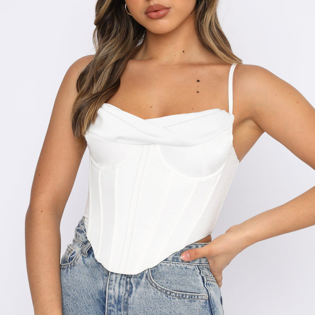 Veste Camisole Pliée à Col Pile Fille