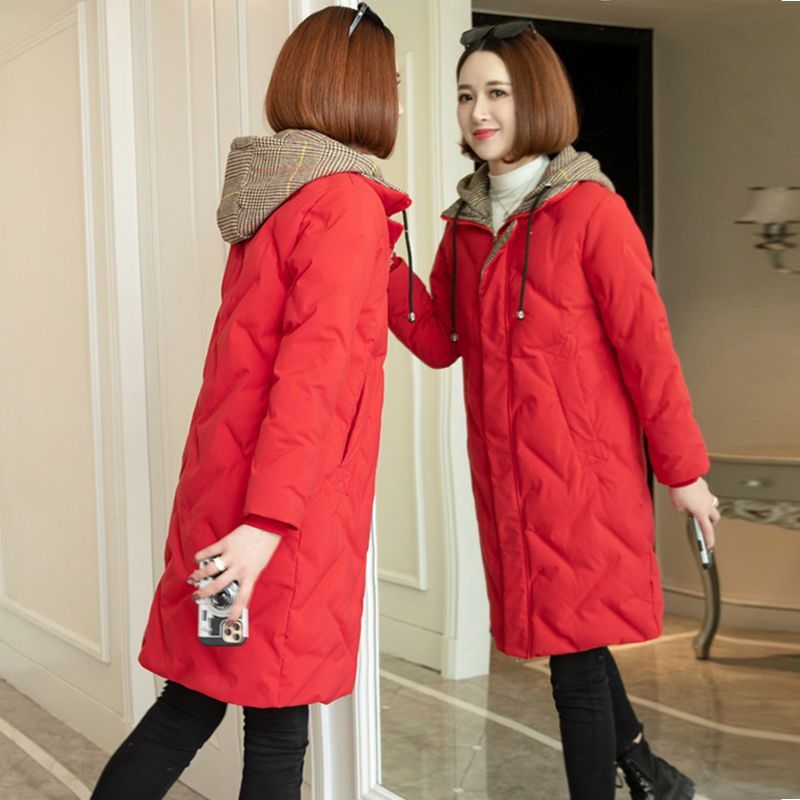 Korean Style Versatile Cotton-padded Jacket Thick Hooded