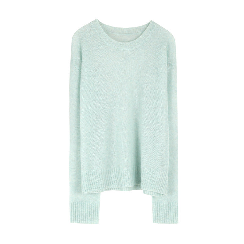 Women's Simple Wool Sweater Loose Knitted Mohair