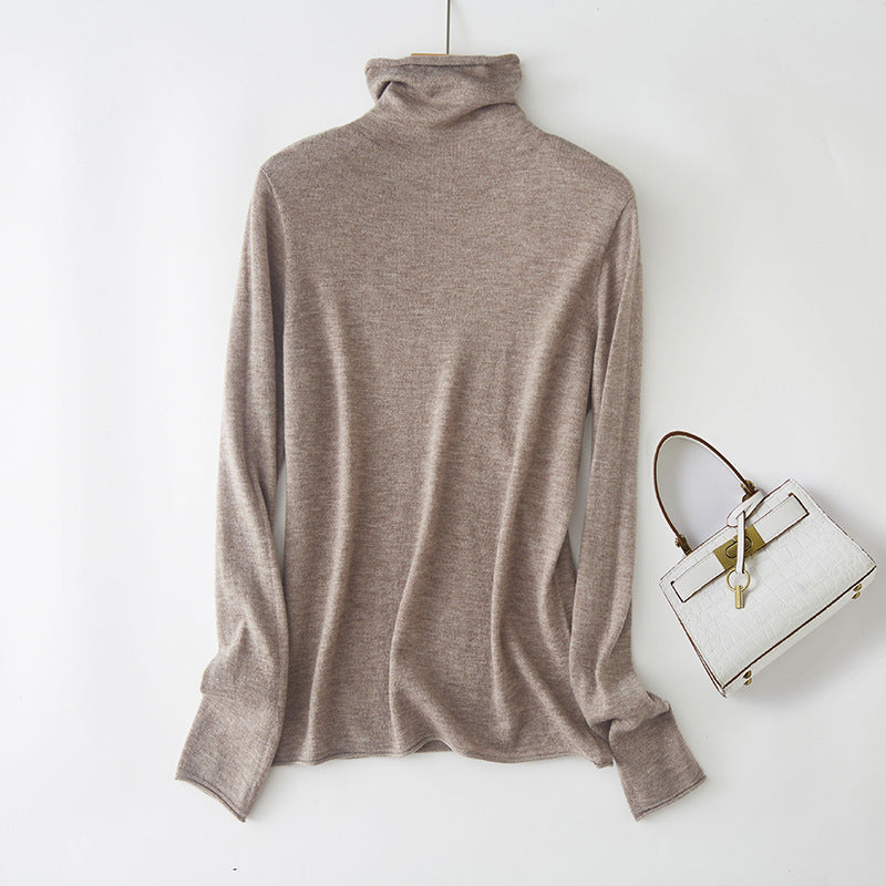 Wool Seam Pile Collar Sweater