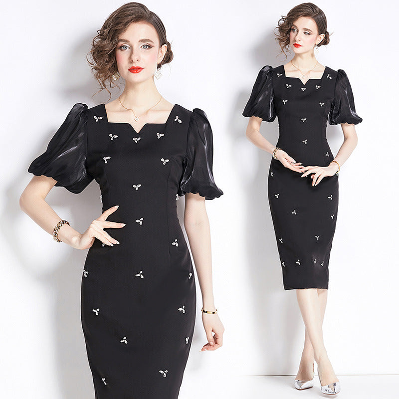 French Entry Lux Elegant Slim Fit Dress