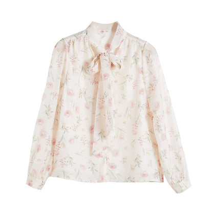 Camisa floral Elegance Retro Niche para mujer