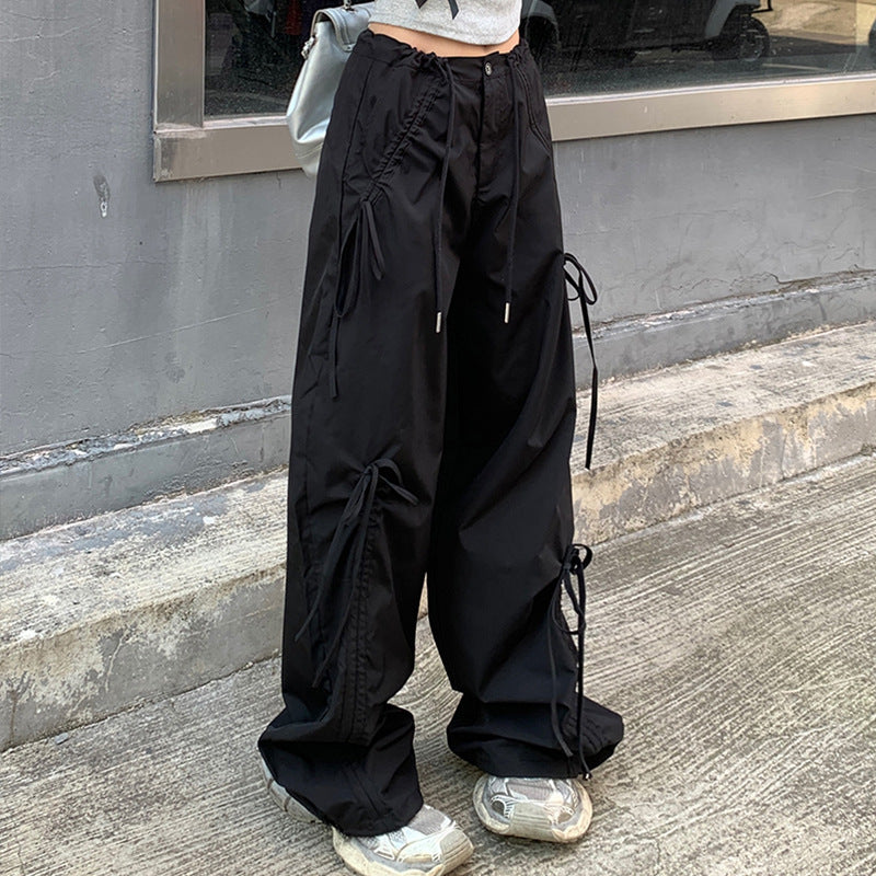 Loose Straight Wide Leg Mop Pants Women