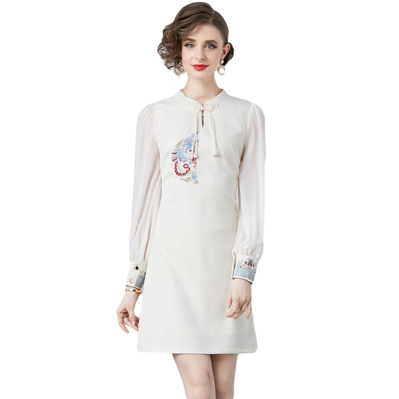 New Chinese Style Embroidery Dress Women