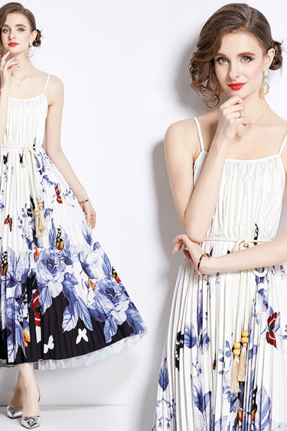 Women's Printed Pleated Dress