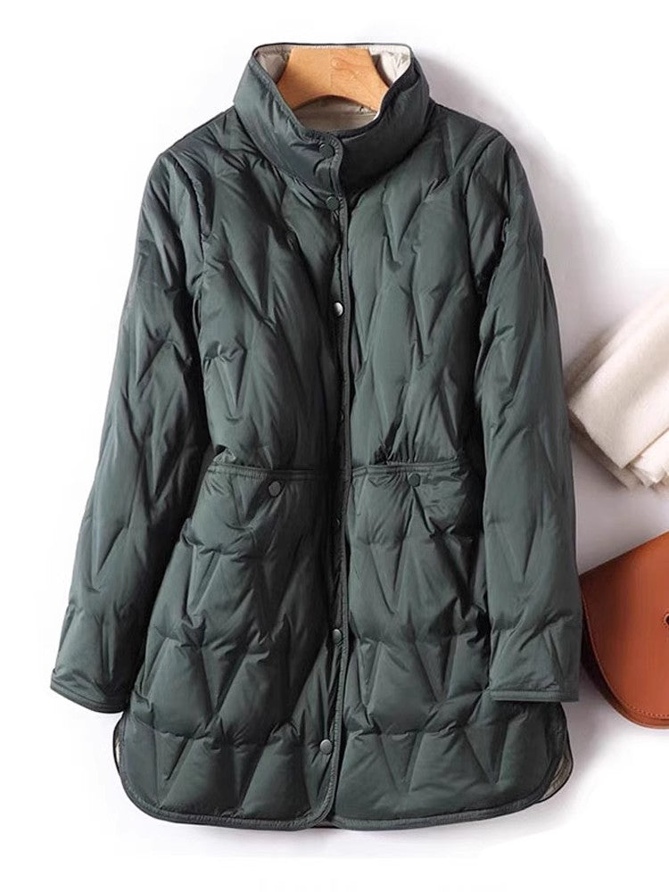 Lightweight Down Jacket Women's Mid-length Down Jacket Thin Coat Fashion