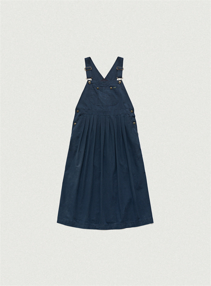 Strap Crumpled A Swing Casual Dress