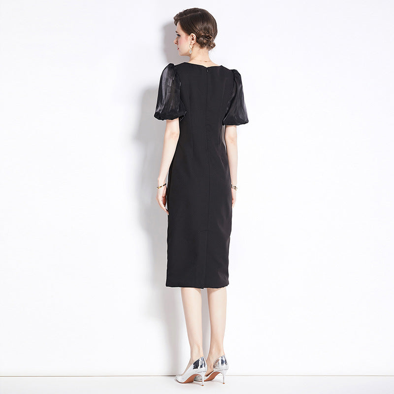 French Entry Lux Elegant Slim Fit Dress