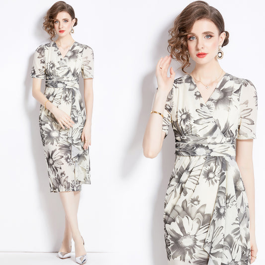 Slimming Floral Dress Women's Beautiful