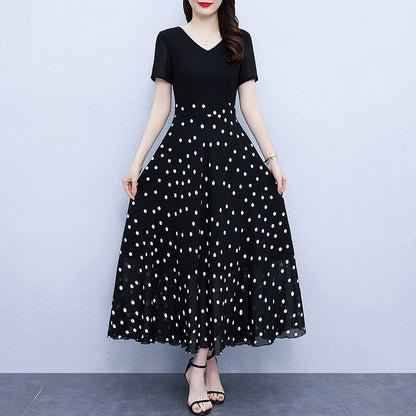 French Style Hepburn Slim Fit Slimming Slim Fit Plus Size Dress