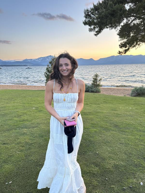 Vestido atado de color puro sin espalda y sin mangas con tirantes a la moda para mujer