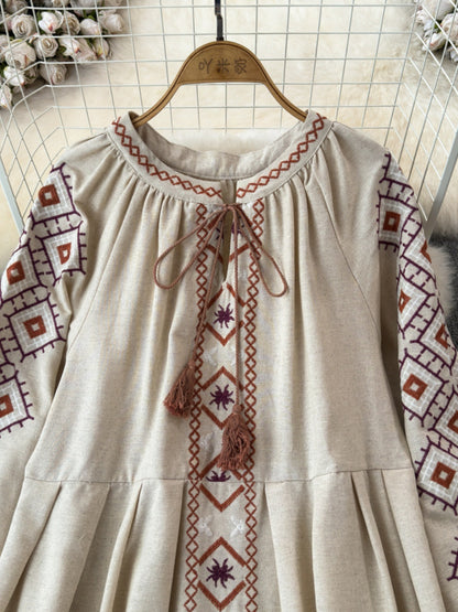 Bohemian Vacation Style Dress Women's Travel Wear