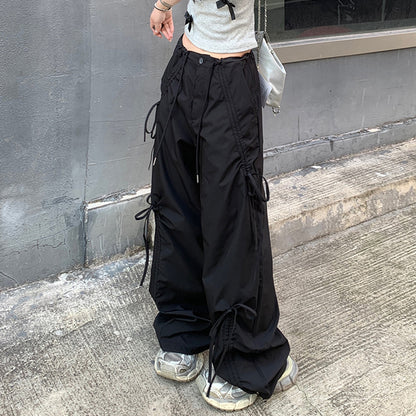 Loose Straight Wide Leg Mop Pants Women