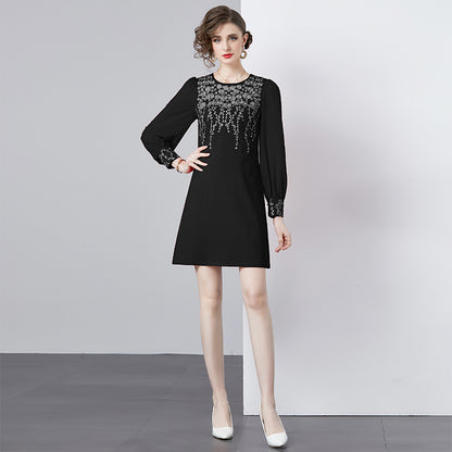 Puff Sleeve Slim Fit Short Elegant Dress