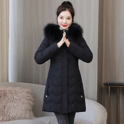 Women's Mid-length Down Cotton-padded Jacket