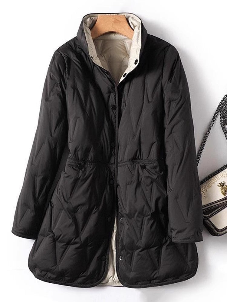 Lightweight Down Jacket Women's Mid-length Down Jacket Thin Coat Fashion