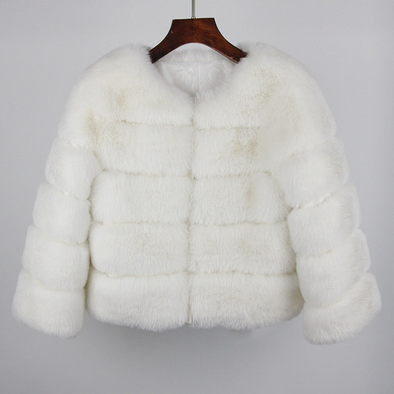 Women's Fox Faux Fur Coat