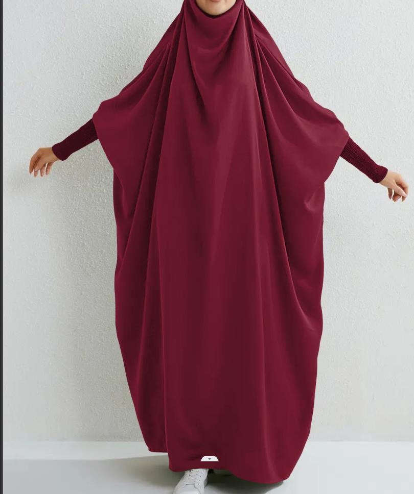 Middle East DUBAI Turkish Muslim Swing Solid Color Long Sleeve Smocking Robe