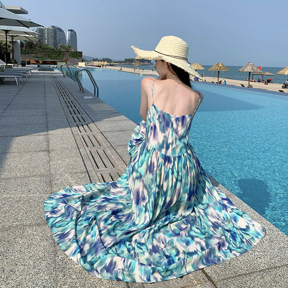 Romantic Lazy Vacation Style Dopamine Sweet Wear Dress