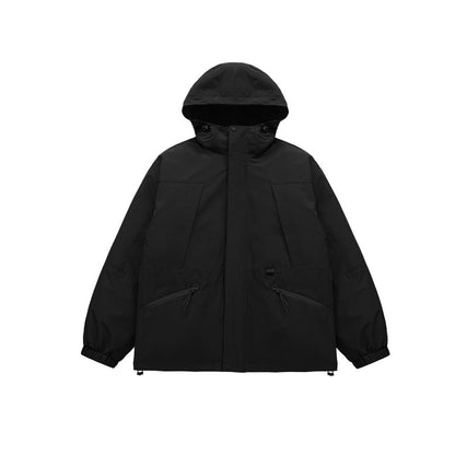 Outdoor Three-in-one Fleece-lined Thickened Removable Three-proof Two-piece Down Cotton Jacket